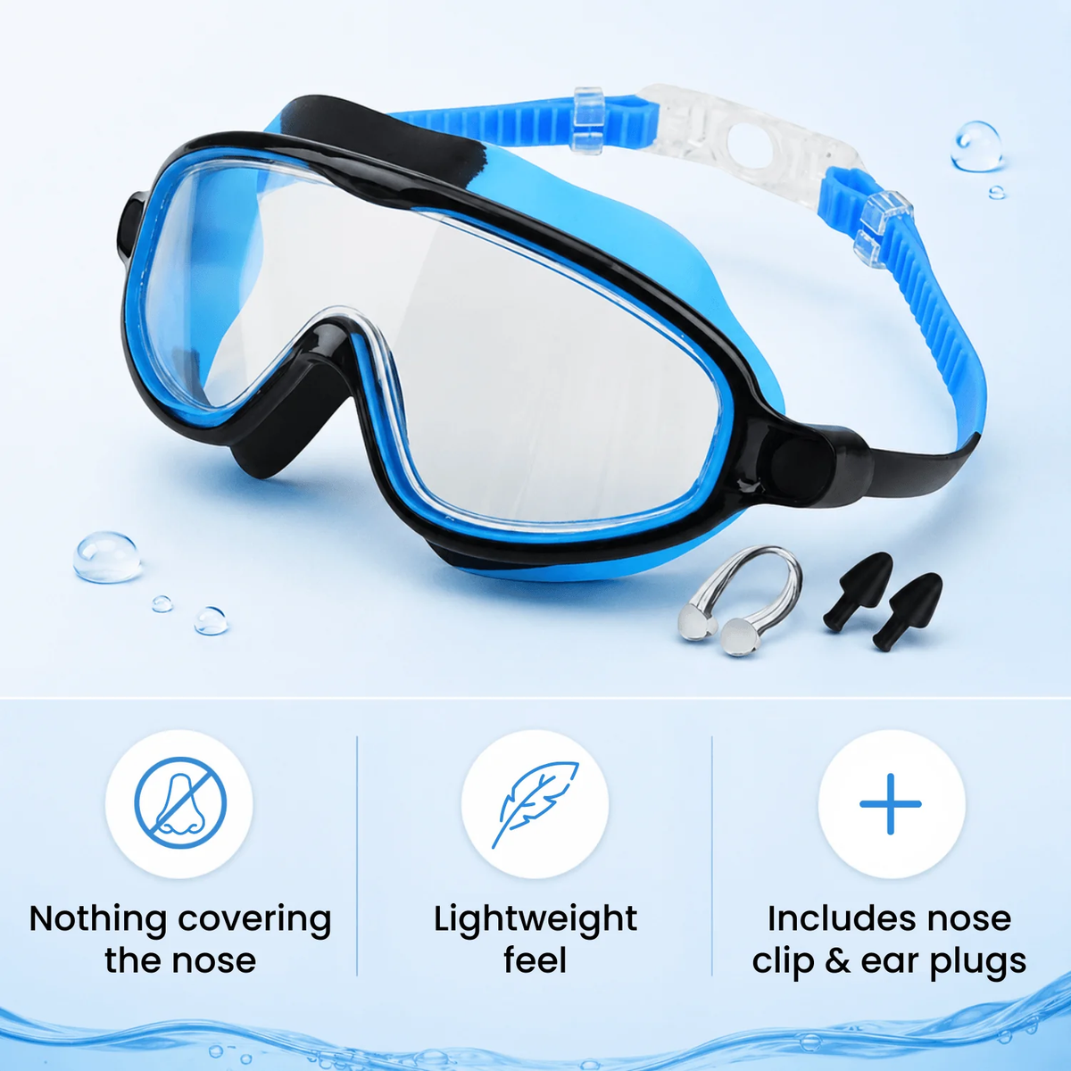 TibaToes™ Clip-On Swim Goggles for Kids