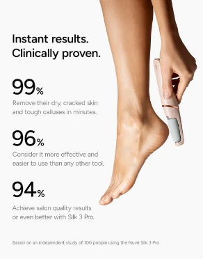 Nuvé™ Silk 3 Pro — Electronic Callus Remover (Salon Feet in 5 Minutes)